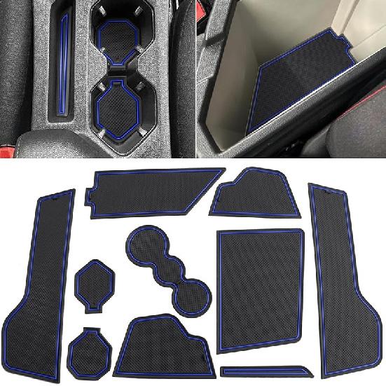 Auovo Protector Mats For Volkswagen Jetta Accessories 2025 -2024 Fit Cup Holder Erts Door Console Liners Dust Mat Car Interior Trim(10-Pc Set)(Dark