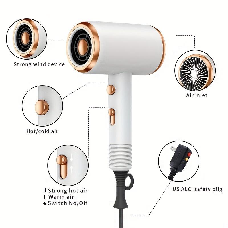 5 in 1 Professional Hair Dryer Powerful with Hot and Cold Air Functionality Thermostatic Electric Hair Drye for Smooth Hair Tool
