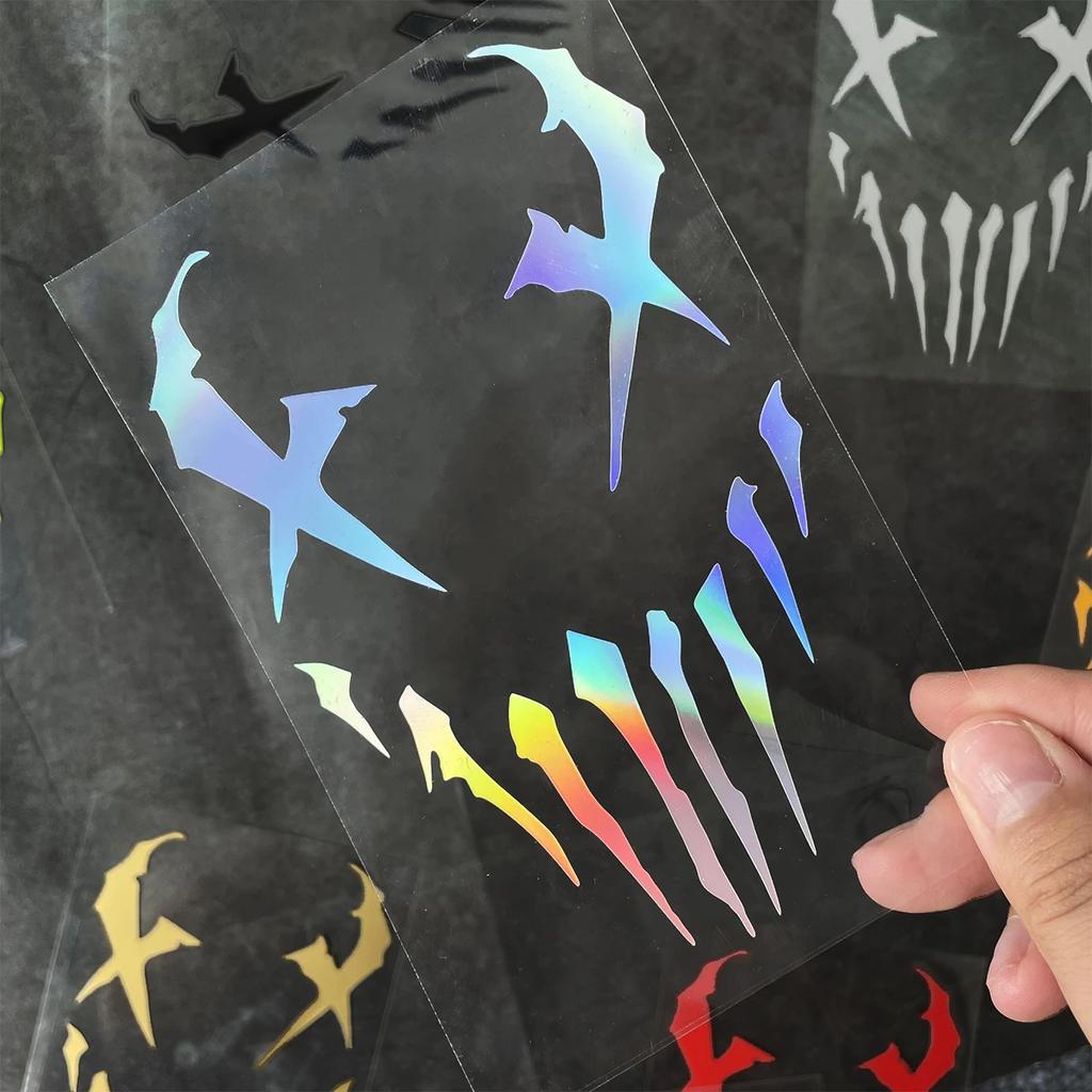 Motocyklové nálepky Reflexní nálepka na auto Vzor ďábla Nálepky Dekorace Moto Karoserie Čelní sklo Helma Pro Honda CB650R XADV