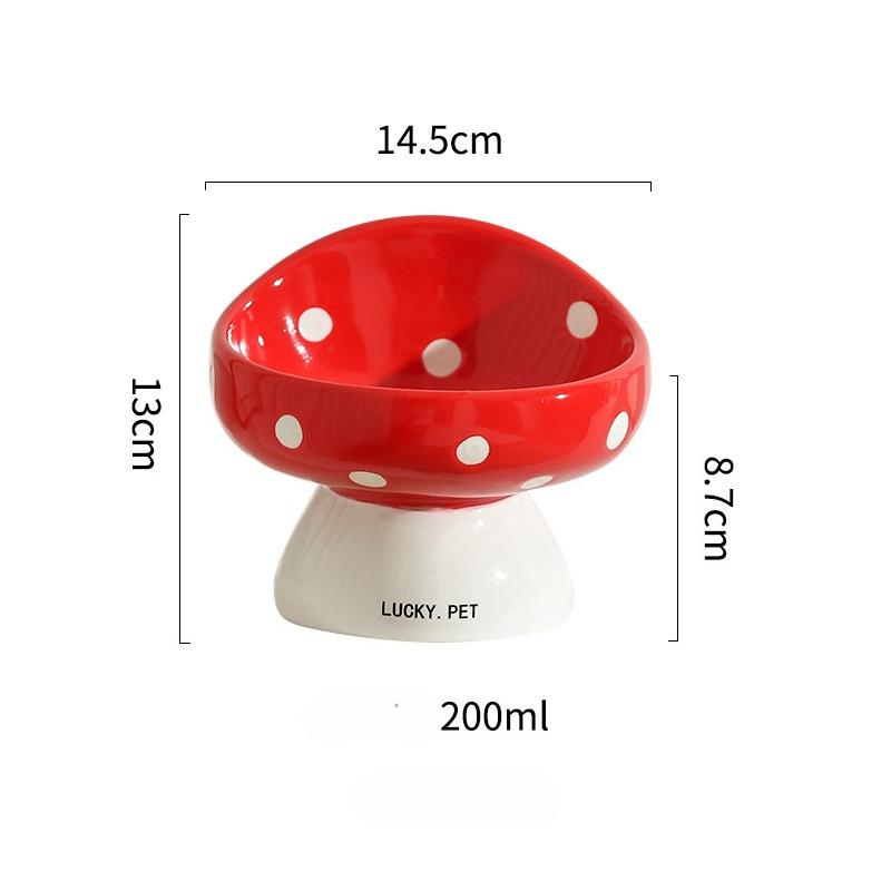 Cat Bowl Ceramic Oblique Mouth Protection Cervical Spine Drinking Bowl Grain Basin Cat Rice Bowl Pet Supplies