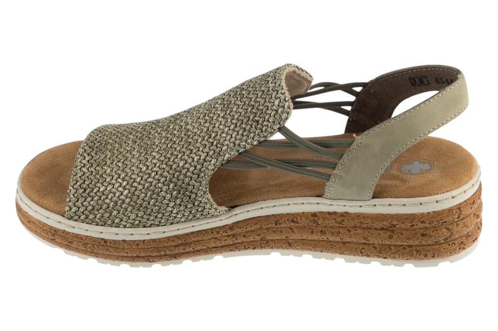 Rieker Sandals 62741, Womens green Sandals