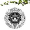 2D Mandala Flower Metal Wind Spinner - 360° Rotating Hanging Garden Decor, No Battery Needed, Wind Spinners Outdoor