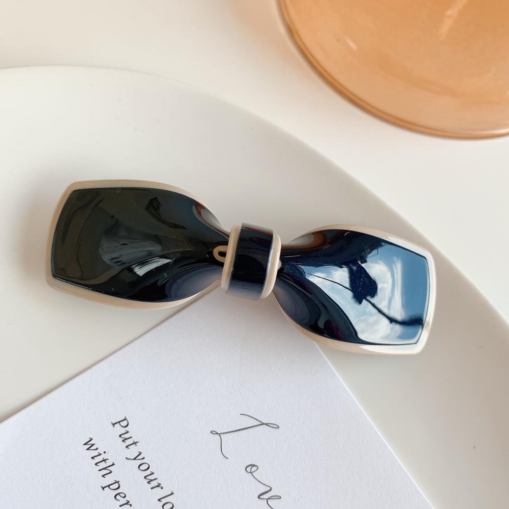 Korean Hair Clips for Women Bowknot Hair Barrettes Elegant Solid Color Plastic Cute Hairclip Girl Hair Accessories New Hair Clip