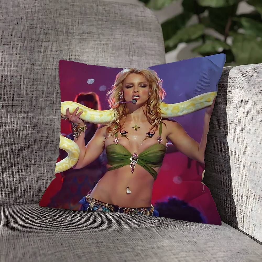 

B-Britney S-Spears Pillow Case For Sofa Decor Car Office Room Printing Cushion Cover Decorations and Protector 12x12Inch