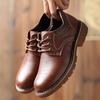 2019 Newest Leather Casual Shoes Men Waterproof Mens Boat Shoes Men's Rubber Oxfords Sneakers Men Leather Shoes Brogue Shoes