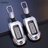 Premium Zinc Alloy & Leather Key Cover Case For Gac Gs4/Ga6/Gs5 (-) - Protective Key Fob Shell Keybag Keychain