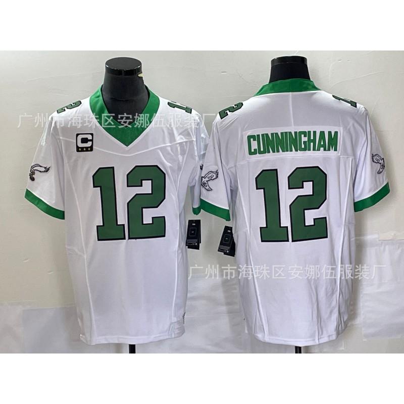 Philadelphia Eagles NFL Jersey 1 Jalen Hurts Green Embroidered Football Shirt Men