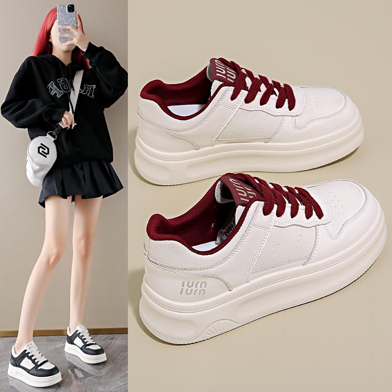 Women s Vulcanized Shoes New Style Fashionable Round Toe Comfortable Thick Sole Designer Outdoor Women s Casual Sports Shoes Comfortable Soft Sole Non 35
