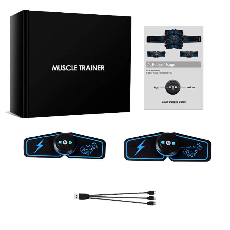 Rechargeable Smart Abdominal Muscle Stimulator Belt with Eight Massage Pads