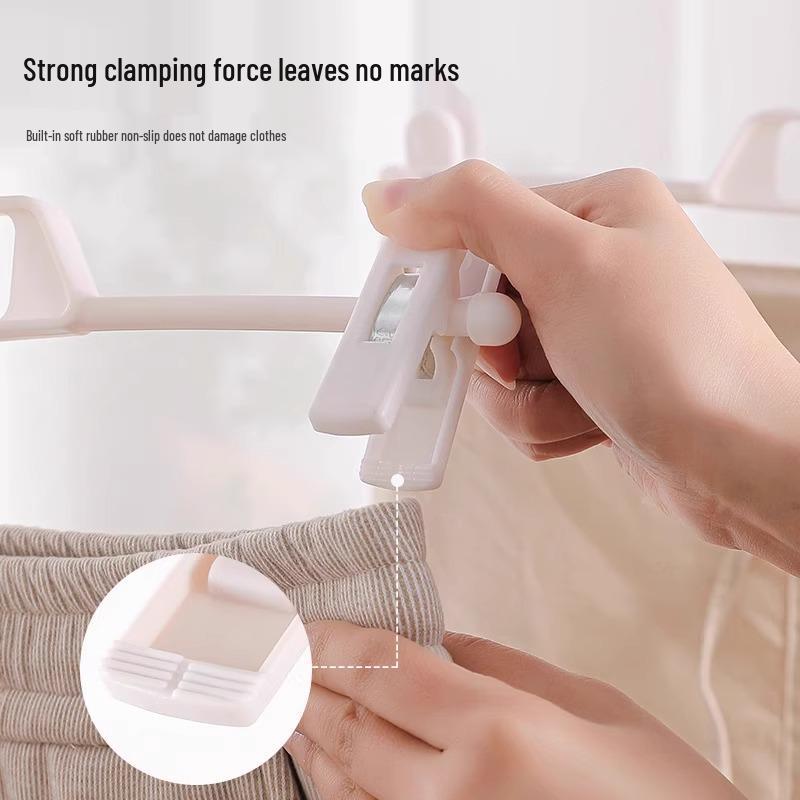 Wieszak klipsowy do spodni niepozostawiający śladów: Wielofunkcyjny organizer do szafy na spodnie i bieliznę