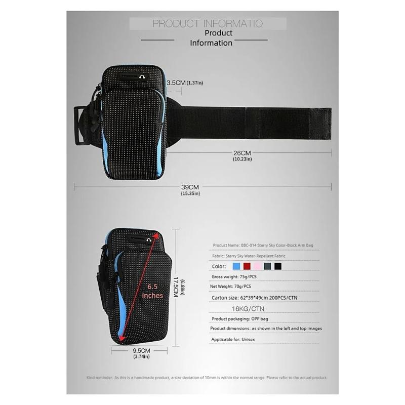 Breathable Mesh Sports Armband Phone Holder for 4.7-6.5 Inch Devices Upgrades Adjustable Straps for Outdoor Activity