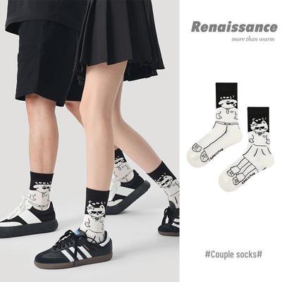Renaissance Cartoon Baumwollsocken: Lustige Sportsocken für Sommer und Frühling für Damen und Herren