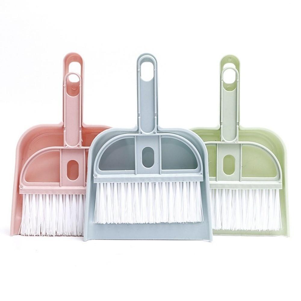 

Hair Mini Table Sweeper Multipurpose Broom Dustpans Set Dust Shovel Cleaning Brush Cleaning Tool 3PCS/Set