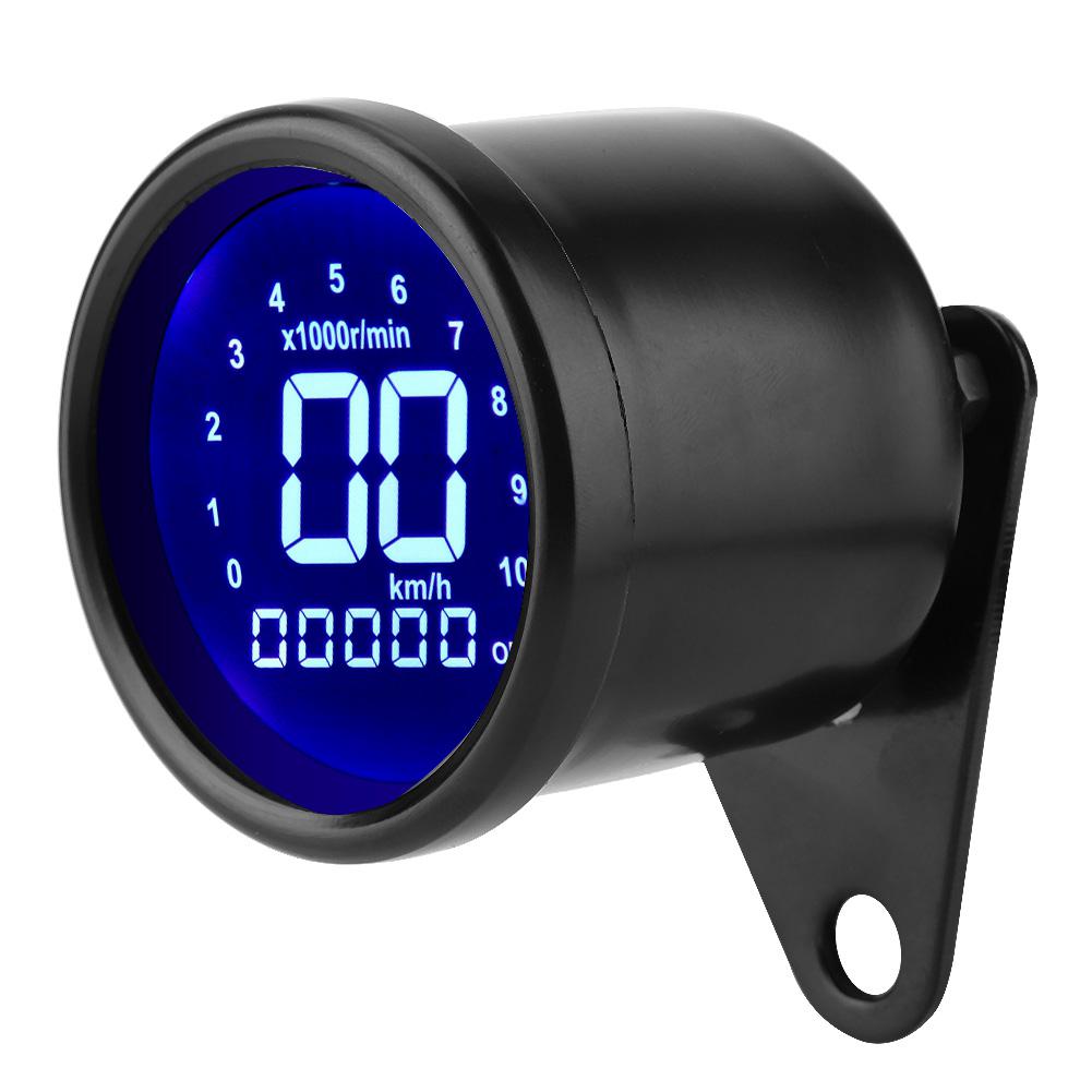 Universal Motorcycle LCD Display Instrument Speedometer Odometer Tachometer Meter Gauge