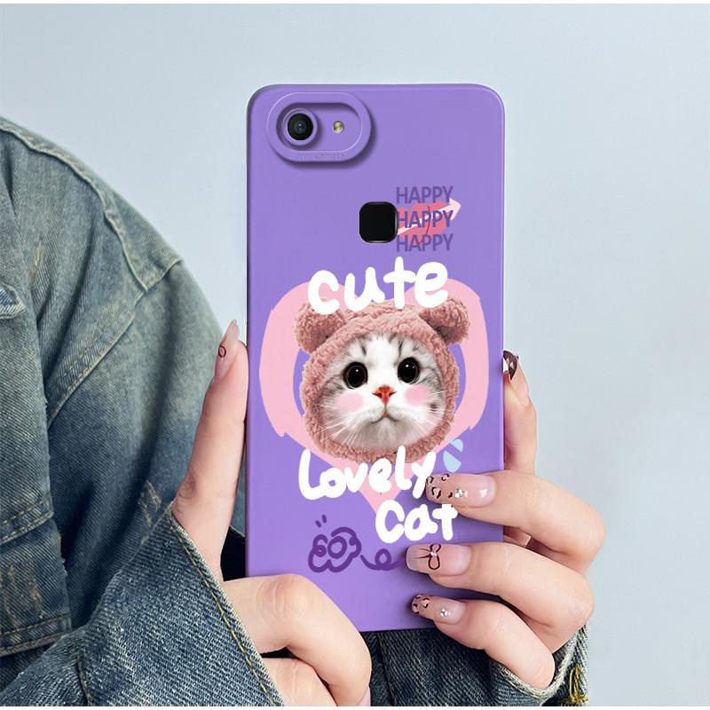 

For Vivo V7 Plus Capa V7+ Y79 Y79A Phone Case 1716 1850 Cover Soft Silicone Sweet Painted Cartoon Shell Printed Protective Coque Vivo Y79