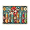 NUKACOLAVINTEDGE Vintage Nuka Cola Metal Wall Sign | Retro Soda Art Decor | Classic Game Theme