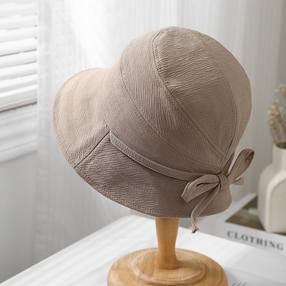 

Детская шляпа для активного отдыха на шнуровке, рыболовная шляпа для детей, весенне-летняя, универсальная, с большими полями, солнцезащитный козырек, солнцезащитная шляпа для бассейна, которая показывает маленькое лицо M（56-58cm）