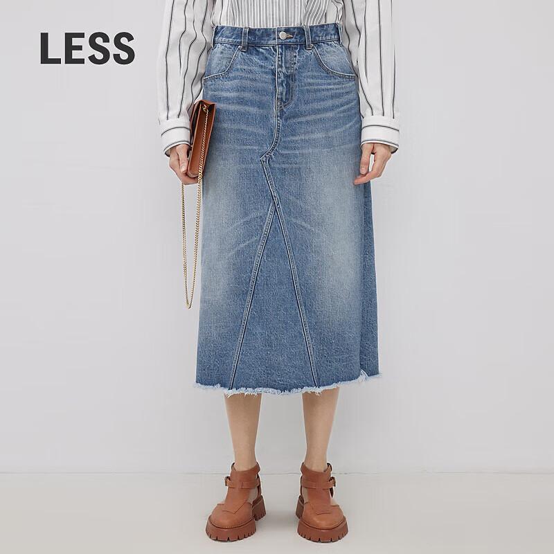 

LESS 2023 Winter Denim Midi Skirt XS