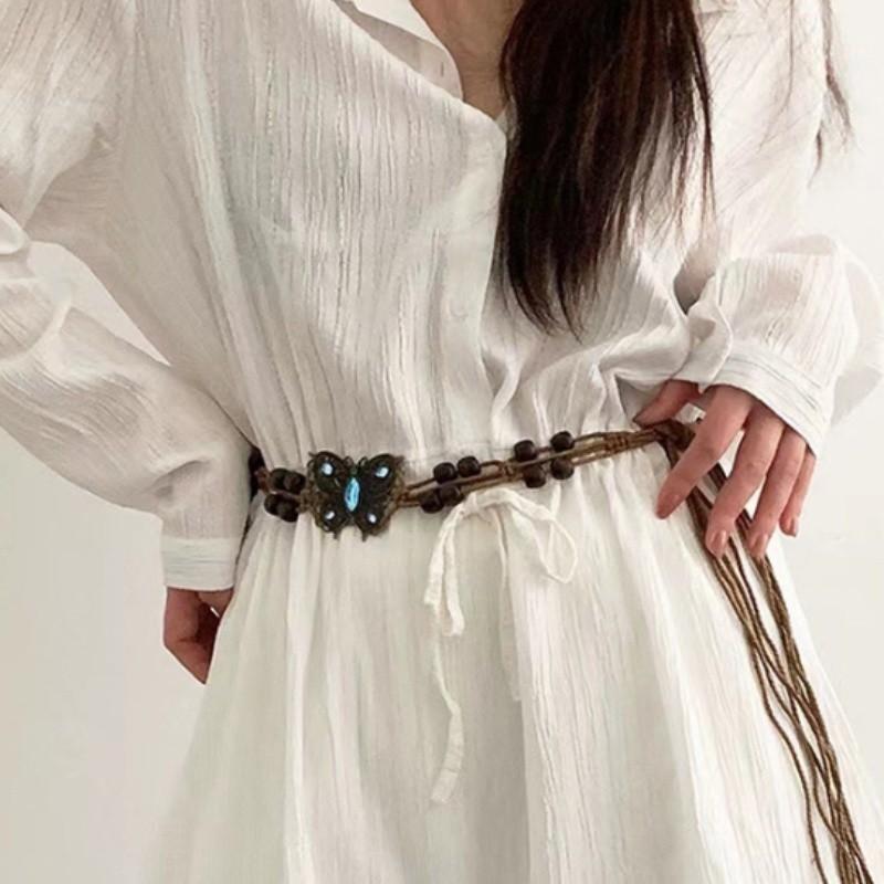 Unique Original Design Handmade Woven Waist Belt For Women Stylish Bohemian Waist Rope