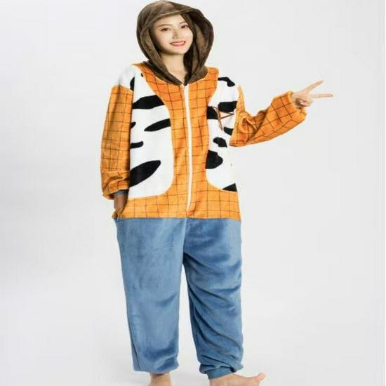 2025 Neuer Stil Weihnachtsmann & Rentier Paar Flanell Weihnachtskostüme für Outdoor-Auftritt & Homewear