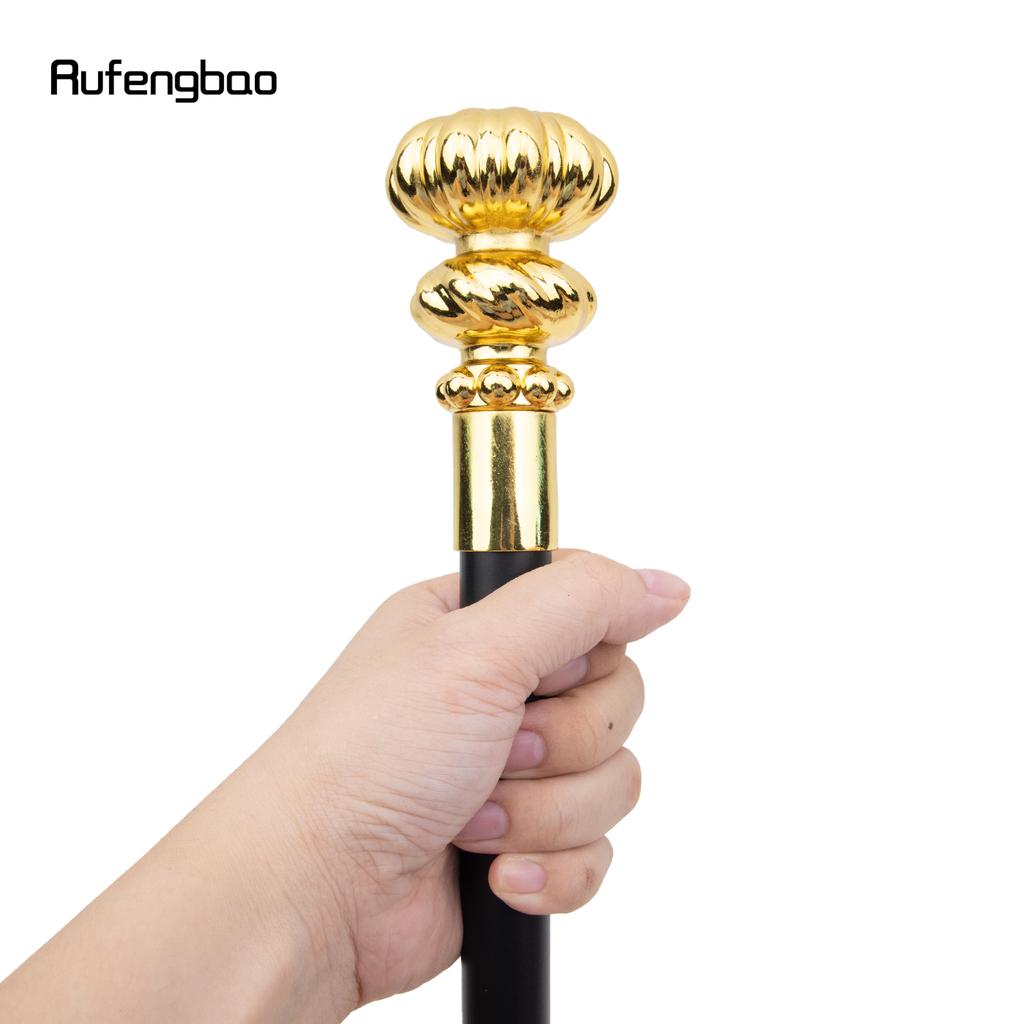 Golden Luxury Flower Line Handle Fashion Cosplay Walking Stick  Party Decorative Cane Elegant Crosier Knob Walking Stick 93cm