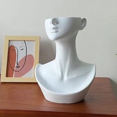 

Creative Abstract Character Resin Storage Sculpture Jewelry Tray Makeup table Jewelry Rack storage decor Artistic ornaments