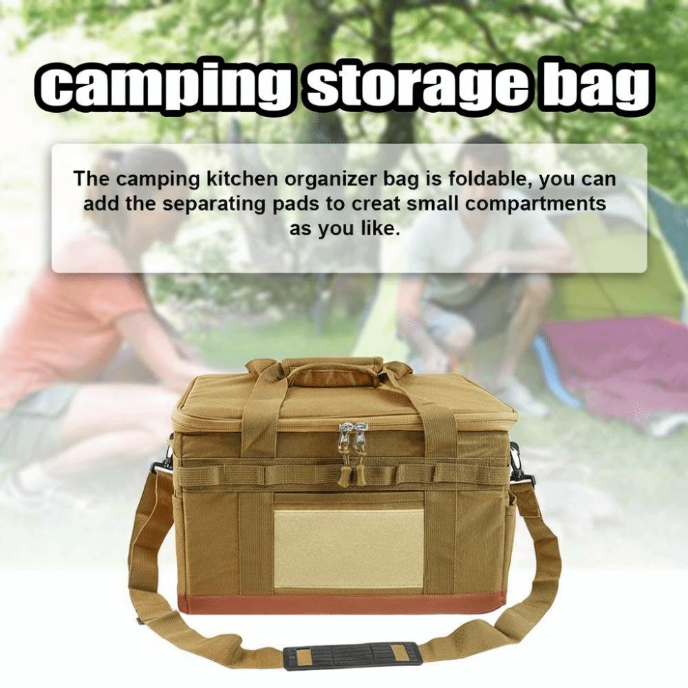 

30L Camping Cookware Bag Hard Shell Camping Storage Organizer Durable Camping Storage Bag Picnics хакі