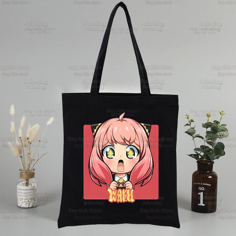 Spy X Family Anime Canvas Tote Bag - Harajuku Style Shoulder Bag for Students & Shopping