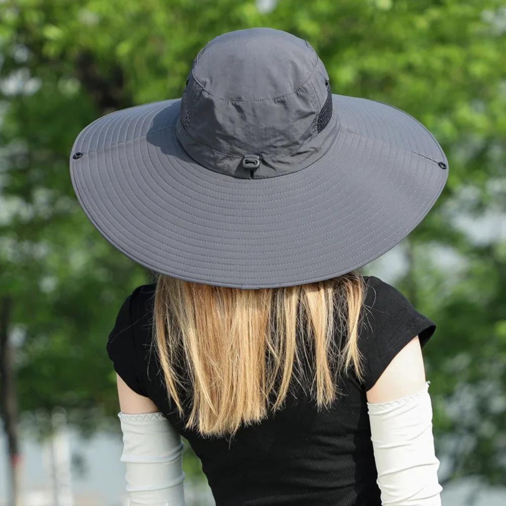 

Foldable Fisherman Hat Detachable Hat Top Sun Protection Hat Sports Large Brim Sun Hat Outdoor чорний