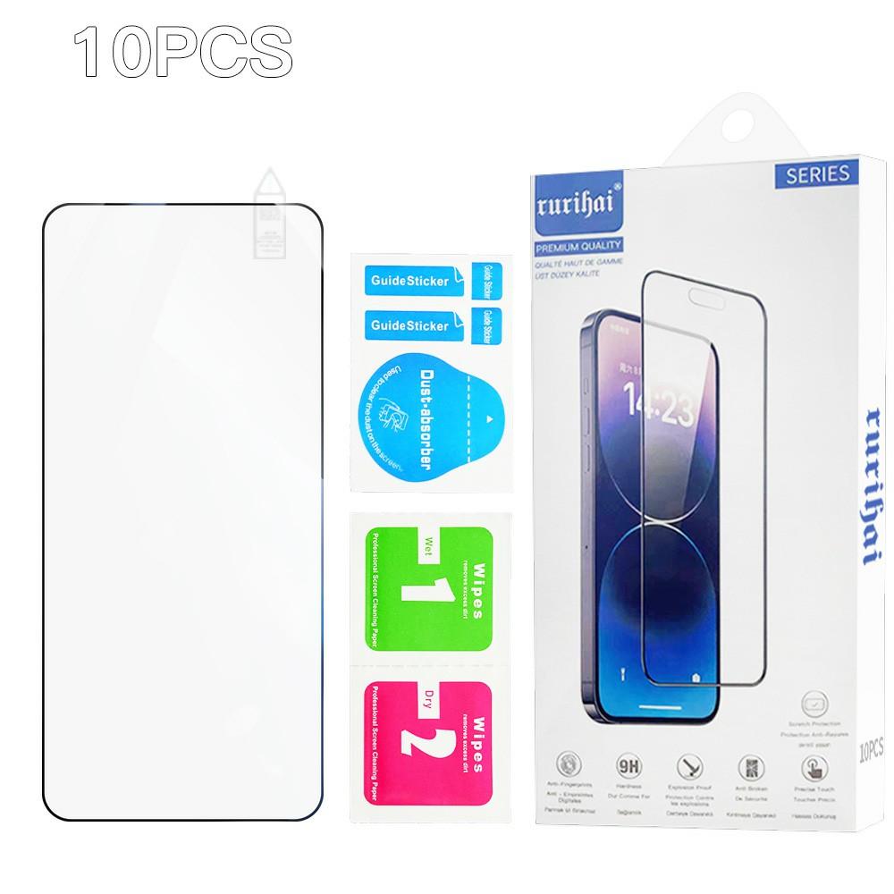 RURIHAI 10Pcs For Oppo Find X8 Ultra 5G Screen Protector 0.18mm 2.5D High Aluminium-Silicon Glass Film (Support Fingerprint Unlock)