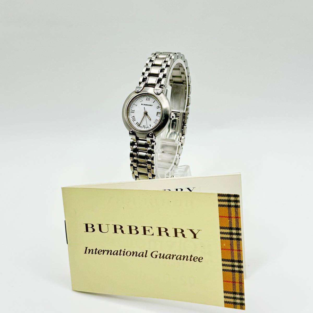 Used BURBERRY Burberry QZ 11000L White Dial Round Date