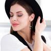 Hummingbird Pull Through Threader Earrings Hummingbird Wing Pendant Necklaces Portable Light Weight Long Chain Drop Earrings