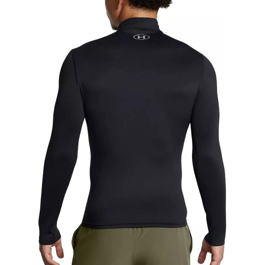 Under Armour Coldgear Solide Coupe Slim Col Montant Polyvalent T-Shirt Manches Longues Homme Hauts Noir 1386942-001
