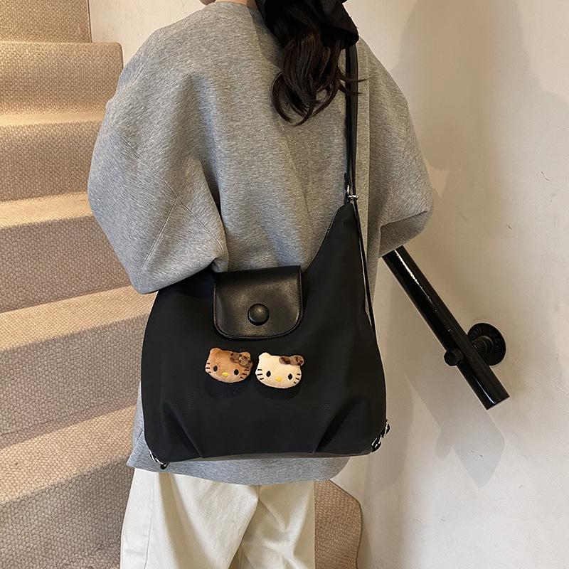 Backpack Women's Large Capacity 2025 New Casual Niche Design Multifunctional Crossbody Bag Dumpling Bag Backpack