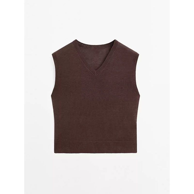 MD Women clothes Summer New American Casual Minimalist Lightweight V-neck Vest Knit vest Female 05719558610