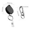Retractable Keychain, IDs Badge Reel Retractable Badge Holder Steel Cord Keyring