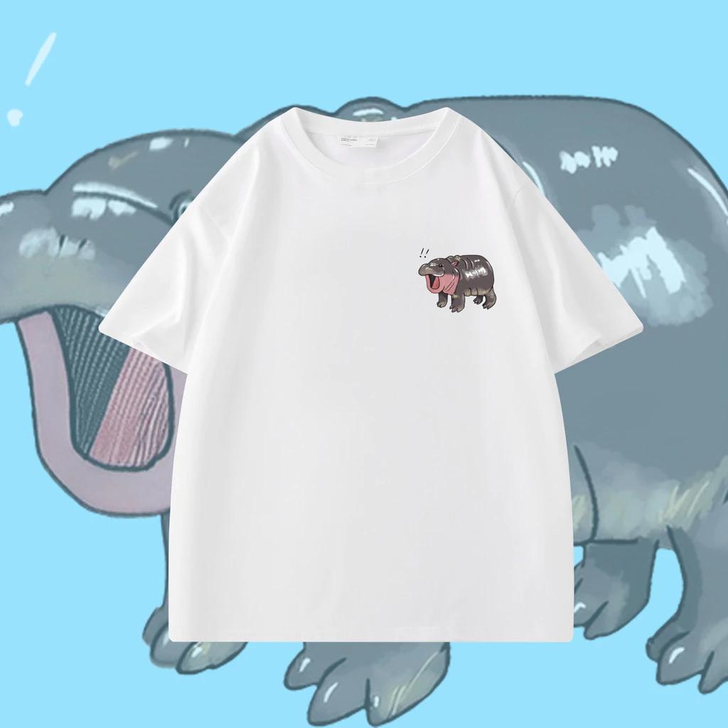 

Футболка Moo Deng Tiny Baby Hippo Star Thailand Cute Pygmy Hippo Unisex для мужчин и женщин с принтом и круглым вырезом 5XL