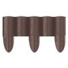 Garden Fence - Cellfast - 10 Pieces - 85 Mm X 24 Mm - Rounded or Straight Shape - Eco Brown