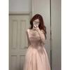 Blue Stunning Light Dress Bow Princess Dress Adult Casual Waist Birthday Skirt Women's Summer Dress