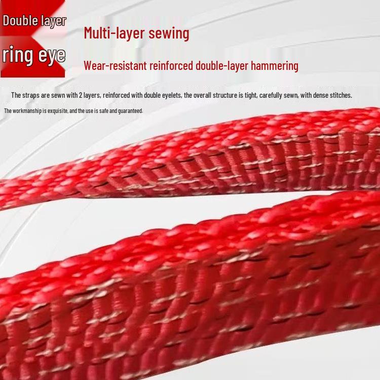 10 Ton Polyester Double Buckle Flat Lifting Sling - Thickened Type