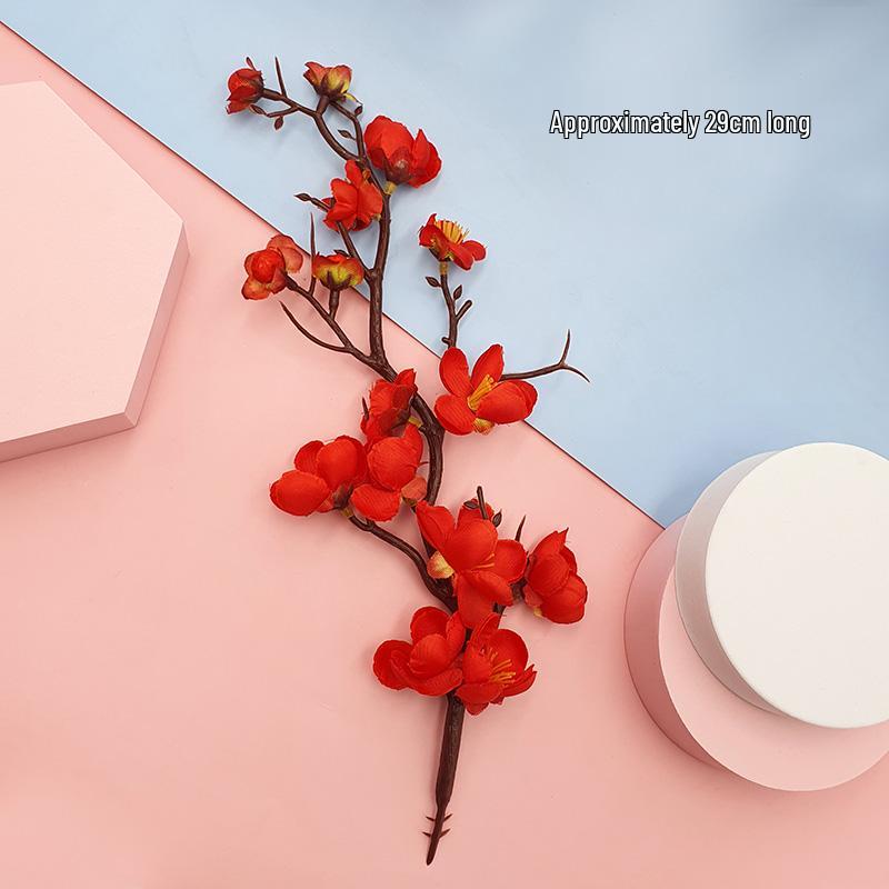 Longevity God Grandma Birthday Cake Topper with Plum Blossom Fan