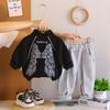 Kids Casual Long-Sleeve Set, Comfortable Daily Wear Outfits