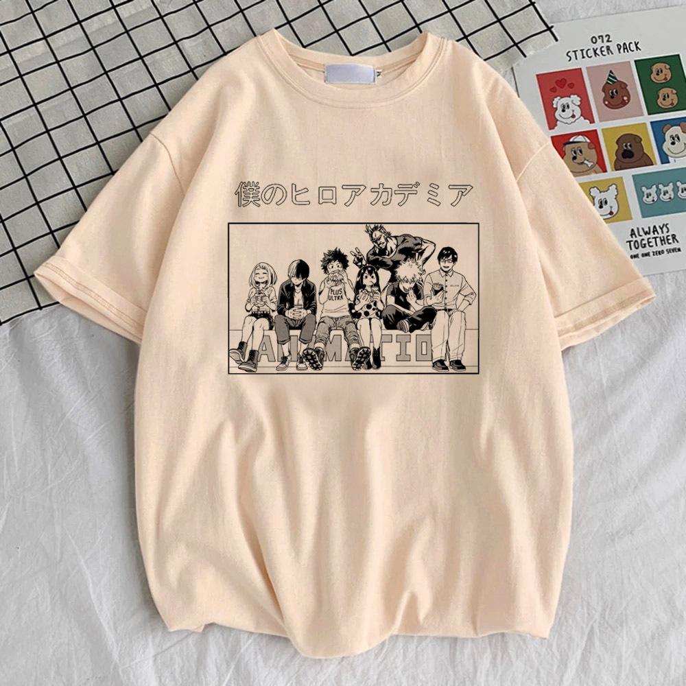 My Hero Academia shirt girl Psychedelic Graphic Punk 2000s t shirt Gothic kawaii Y2k harajuku 2000s 80s