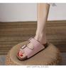 Women's Retro Genuine Leather Birkenstock Shoes, Inner Height-Increasing, Single Strap Beach Slippers, Sizes 35-46 Available