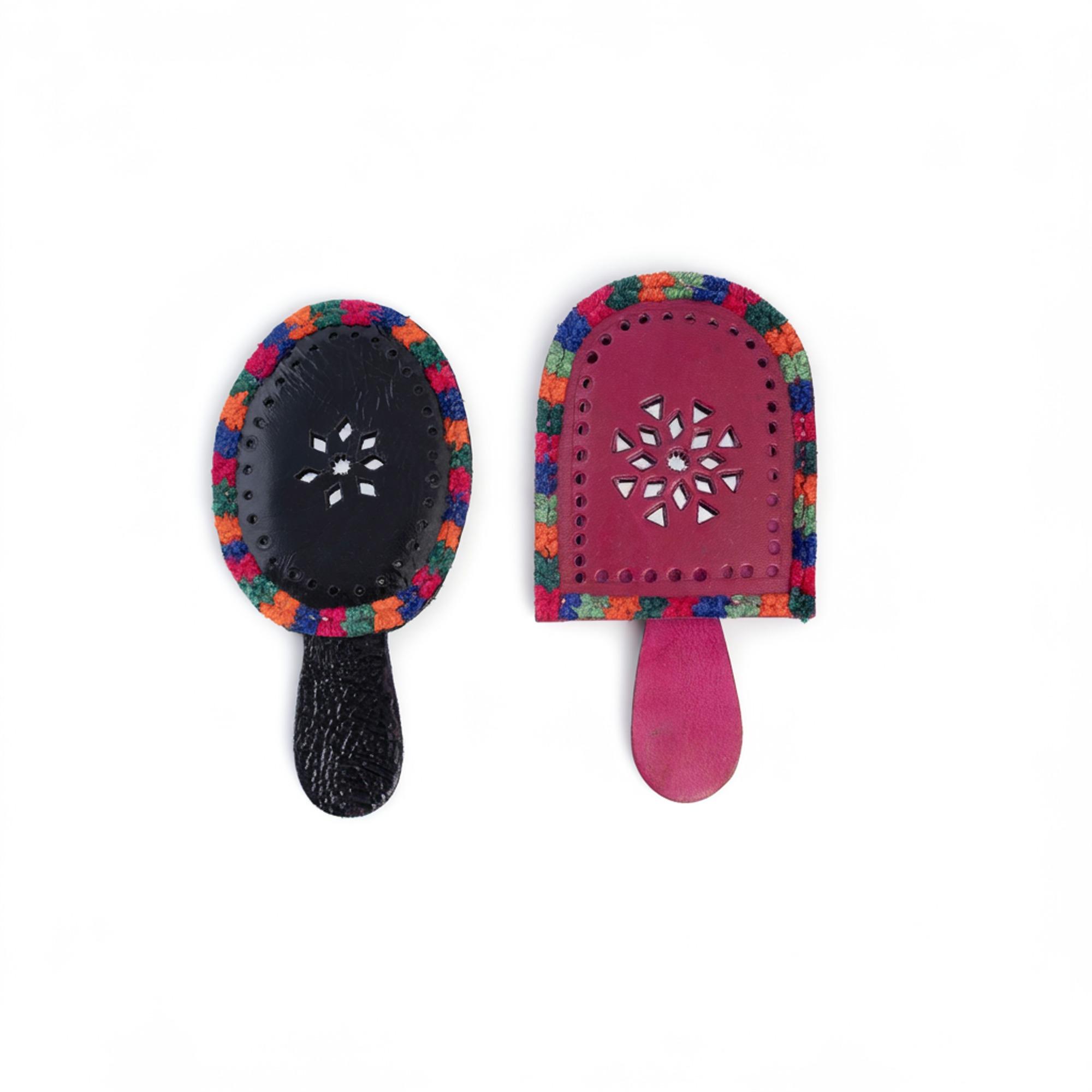 Handcrafted Vegan Leather Hand Mirror