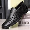 2025 summer men's leather hole leather shoes comfortable daily versatile breathable British business casual shoes