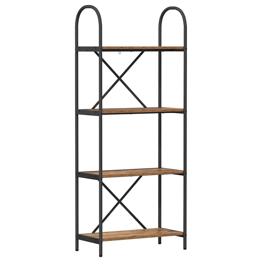 Vintage Wood Bookshelf 60 x 30 x 146 cm Particleboard