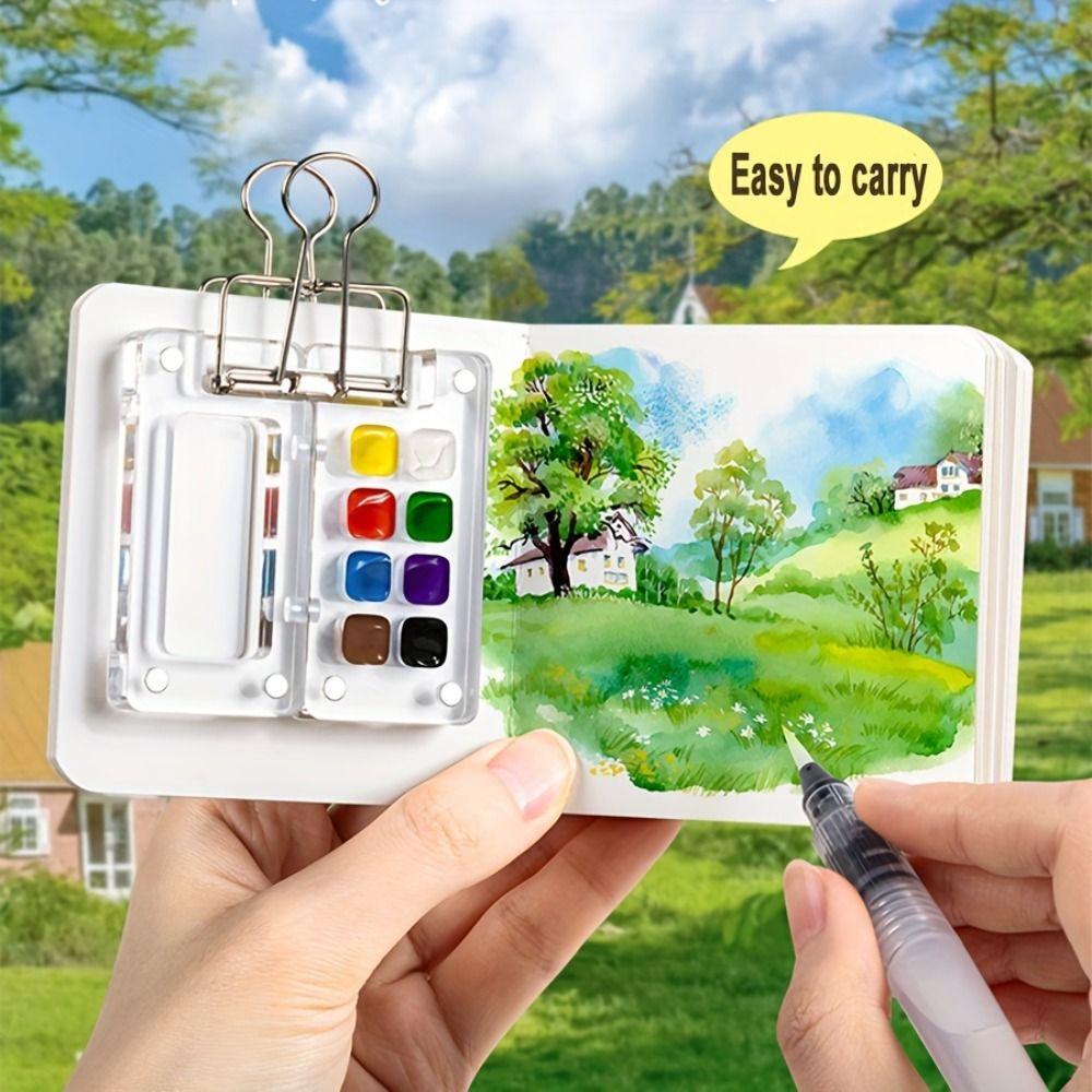 Acrylic Paint Pigment Box 8/15 Grid Empty Paint Box Art Supplies Watercolor Paint Palette  Travel