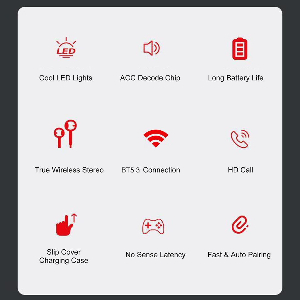 M90 True Wireless Headphones Bluetooth 5.3 Sport Headset Touch Control Music Earphones In Ear Mini Earbuds with Mic