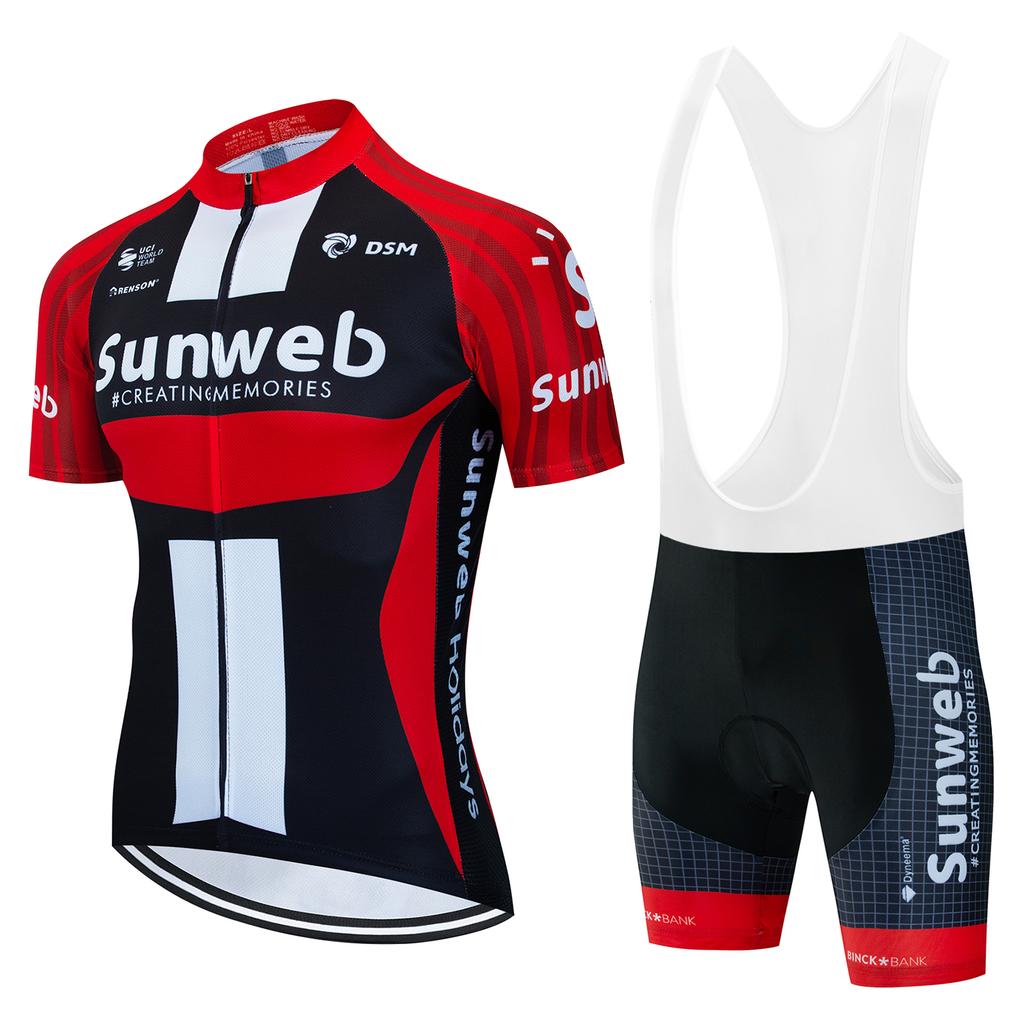 Sunweb 7 Hour Ride Pad Maillot Cycling Man Mtb Clothing Man Men's Cycling Gel Shorts Cyling Jersey Men Summer Mountain Bike Set